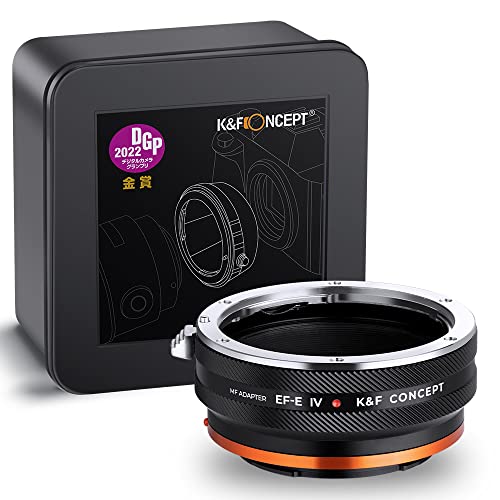 K&F Concept Lens Mount Adapter EOS-NEX IV IV Manueller Fokus Kompatibel mit Canon (EF/EF-S) Objektiv und Sony E Mount Kameragehäuse. von K&F Concept