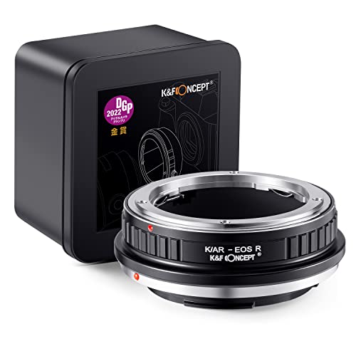 K&F Concept Lens Mount Adapter K/AR-EOS R Manueller Fokus Kompatibel mit Konica Auto-Reflex (AR) SLR-Objektiv an Canon EOS R Mount Kameragehäuse von K&F Concept