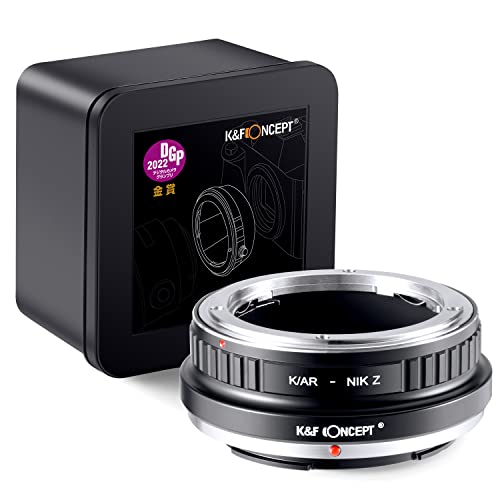 K&F Concept Lens Mount Adapter K/AR-NIK Z Manual Focus Kompatibel mit Konica Auto-Reflex (AR) SLR Objektiv an Nikon Z Mount Kameragehäuse von K&F Concept