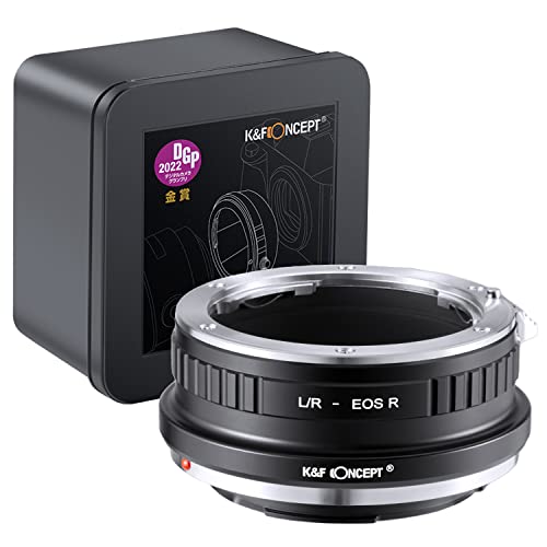 K&F Concept Lens Mount Adapter L/R-EOS R Manueller Fokus Kompatibel mit Leica R Objektiv zu Canon EOS R Mount Kameragehäuse von K&F Concept