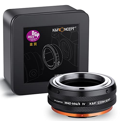 K&F Concept Lens Mount Adapter M42-M4/3 IV Manueller Fokus Kompatibel mit M42 Objektiv und Micro Four Thirds (M4/3) Mount Kameragehäuse. von K&F Concept