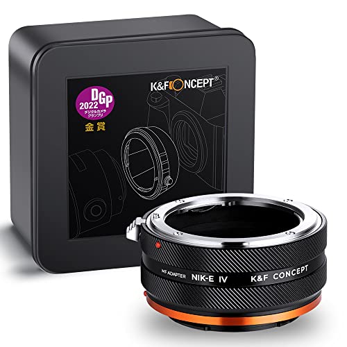 K&F Concept Lens Mount Adapter NIK-NEX IV Manueller Fokus Kompatibel mit Nikon F Objektiv und Sony E Mount Kameragehäuse. von K&F Concept