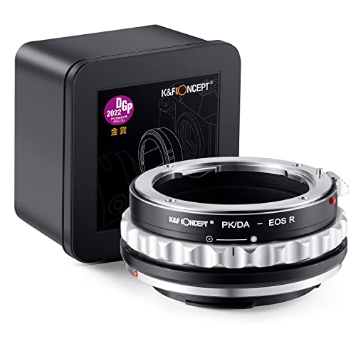 K&F Concept Lens Mount Adapter PK/DA-EOS R Manual Focus Kompatibel mit Pentax K Mount (PK/DA) DSLR-Objektiv an Canon EOS R Mount Kameragehäuse von K&F Concept