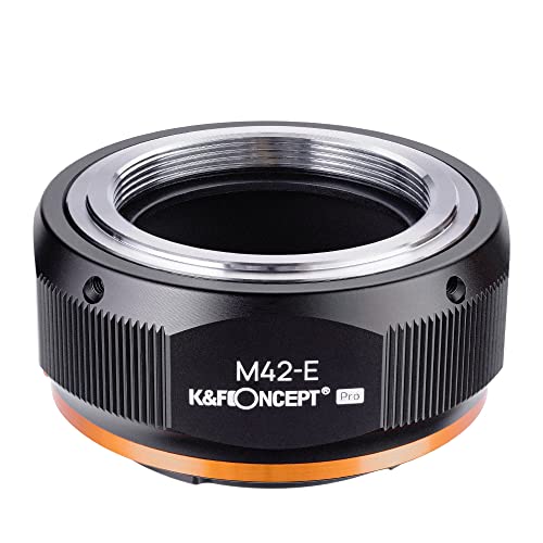 K&F Concept M10105 M42-NEX Hochpräziser Objektivadapter, Sekundäre Oxidation Adapter Ring, Sony NEX Adapter, Objektiv Adapterring für M42 Objektiv auf Sony NEX E-Mount Kamera von K&F Concept