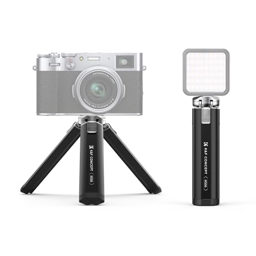 K&F Concept MS06 Tripod Kamera Stativ,Mini stativ mit 2-stufiger Höhenverstellung,Tischstativ mit 1/4 Zoll Schraube für GoPro Smartphone Webcam DSLR-Kamer,Maximale Tragfähigkeit 15kg von K&F Concept