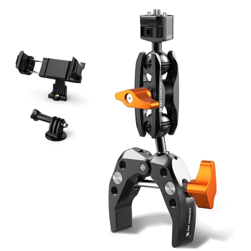 K&F Concept MS13 Magic Arm mit Super Clamp,Super Klammer mit 360°Kugelkopfarm,Kamerahalterung Kompatible mit Blitzlicht/DSLR Kamera/Stabilisator,klemmstativ mit Handyhalterung von K&F Concept