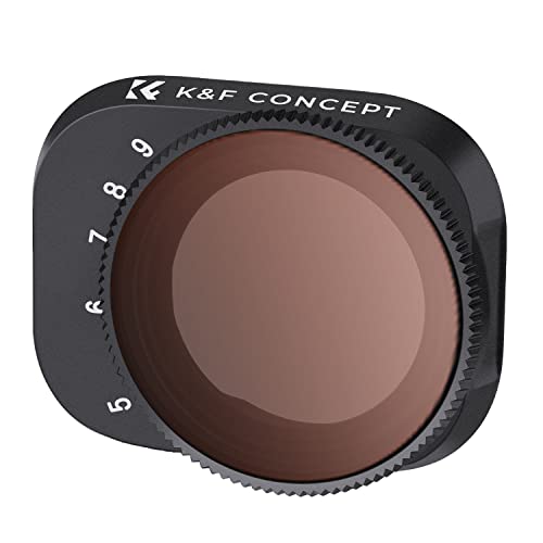 K&F Concept Mini 3,Mini 3 Pro ND Filter, Variabler ND Filter ND32-ND512,5-9 Stop Graufilter kompatibel mit DJI Mini 3 Pro,Mini 3 von K&F Concept