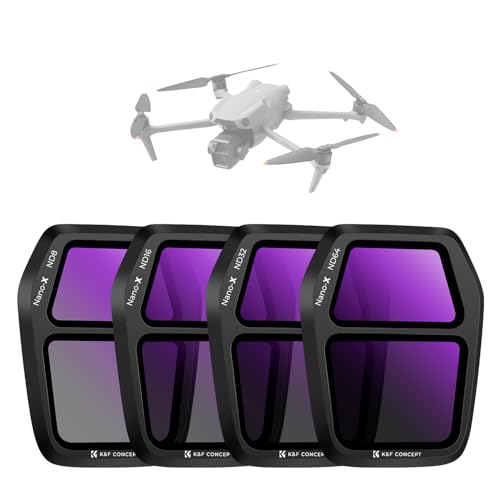 K&F Concept ND8+ND16+ND32+ND64 Filter Kompatibel mit DJI AIR 3S, Polfilter, Multi Beschichtung HD Optical Glass Aluminium von K&F Concept