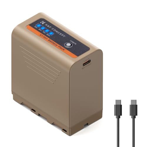 K&F Concept NP-F970 Akku,10500mAh Akku mit 20W PD Zwei-Wege-Schnellladung für Sony NP-F970/960/950/930 NP-F570 NP-F550 NP-F530 NP-F530 NP-F330, CCD-SC55, TR516,TR716,TR818,TR910,TR917 K&F Concept NP-F970 Akku,10500mAh Akku mit 20W PD Zwei-Wege-Schnellladung für Sony NP-F970/960/950/930 NP-F570 NP-F550 NP-F530 NP-F530 NP-F330, CCD-SC55, TR516,TR716,TR818,TR910,TR917 von K&F Concept
