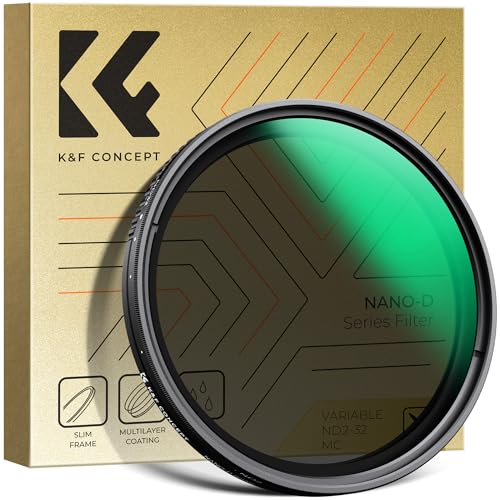 K&F Concept Nano-D Serie ND Filter 62mm Variabler Graufilter ND2-32 (1-5 Blendenstufen) von K&F Concept