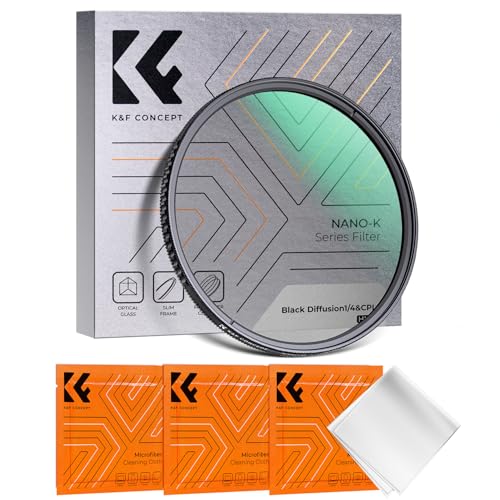 K&F Concept Nano-K Serie 2-IN-1 Filter Black-Mist 1/4 Filter&Polfilter 58mm,Promist Filter&CPL Filter von K&F Concept