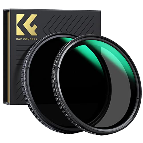 K&F Concept Nano-X ND Filter 58mm Variabler Graufilter ND2-32(1-5 Blendenstufen)+ND32-512(5-9 Blendenstufen) Neutral Graufilter von K&F Concept