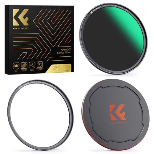 K&F Concept Nano X-Serie Magnetic ND Filter Graufilter ND64 (6 Blendenstufen) Magnetisches Schnellwechselsystem mit Objektivadapter-77mm von K&F Concept