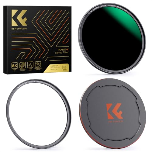 K&F Concept Nano X-Serie Magnetischer ND Filter Graufilter ND1000(10 Blendenstufen) Magnetisches Schnellwechselsystem mit Objektivadapter-52mm von K&F Concept