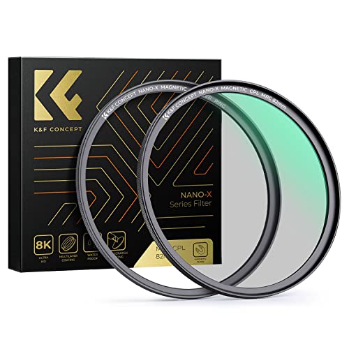 K&F Concept Nano X-Serie Magnetischer Polfilter 58mm mit Magnetischer Adapterring-Zirkularer Polarisationsfilter CPL Filter mit 28x vergütet von K&F Concept