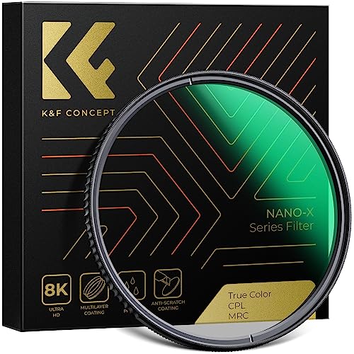 K&F Concept Nano X-Serie True Color polfilter 55mm CPL Filter Polarisationsfilter,kein Farbstich von K&F Concept