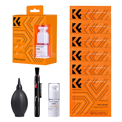 K&F Concept Objektiv Reinigungsset Foto Reinigungsset für DSLR Kamera Objektive Filter Handys mit Lenspen Reinigungspinsel Blasebalg Mikrofasertuch Flüssig-Reiniger K&F Concept Objektiv Reinigungsset Foto Reinigungsset für DSLR Kamera Objektive Filter Handys mit Lenspen Reinigungspinsel Blasebalg Mikrofasertuch Flüssig-Reiniger von K&F Concept