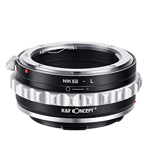 K&F Concept Objektivanschlussadapter NIK(G)-FX Manueller Fokus Kompatibel mit Nikon F (G-Typ) Objektiv auf L-Mount Kameragehäuse. von K&F Concept