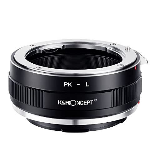 K&F Concept Objektivhalterungsadapter PK-L Manueller Fokus, kompatibel mit Pentax K(PK)-Objektiven auf L-Mount-Kameragehäuse. von K&F Concept