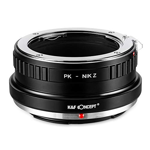 K&F Concept PK-NIK Z Bajonettadapter Objektiv Ring für Pentax K PK Objektiv auf Nikon Z 7 und Nikon Z 6 Spiegellose Vollformatkamera von K&F Concept