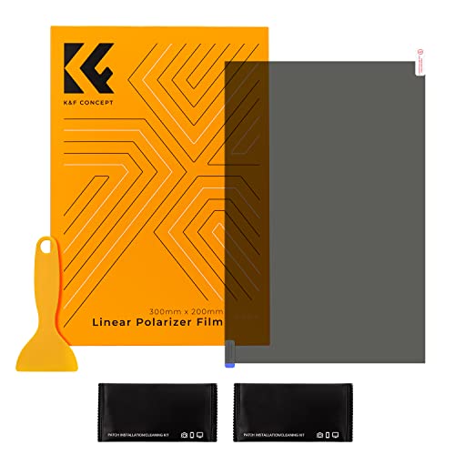 K&F Concept Polarisationsfolie 1 Stück 300 * 200 * 0,21mm linear 90 Grad polfilter Folie von K&F Concept