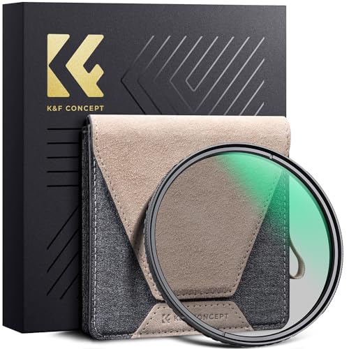 K&F Concept Polfilter 82mm CPL Filter Zirkularer Slim Optisches Glas HD Messingrahmen Polarisationsfilter für 77mm Sony Canon Nikon Fujifilm objektiv, Nano-Xcel Pro von K&F Concept