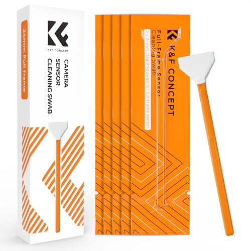 K&F Concept Sensor Reinigungsset mit 6pcs Mikrofaser Swabs 24mm für Vollformat-Kameras für DSLR Kamera Objektive Filter von K&F Concept