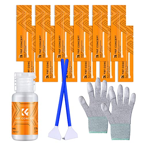K&F Concept Sensor Reinigungsset mit Mikrofaser Swabs 24mm und Flüssig-Reiniger für Vollformat-Kameras, Reinigungs Kit für DSLR Kamera Objektive Computer Handys K&F Concept Sensor Reinigungsset mit Mikrofaser Swabs 24mm und Flüssig-Reiniger für Vollformat-Kameras, Reinigungs Kit für DSLR Kamera Objektive Computer Handys von K&F Concept
