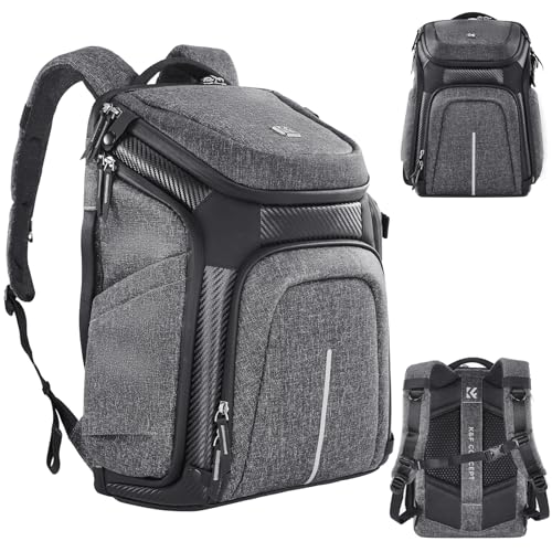 K&F Concept Wasserdichter Professioneller Kamerarucksack,Fotorucksack für 2 Kameras und 15,6 Zoll Laptop mit Regenschutzhülle von K&F Concept