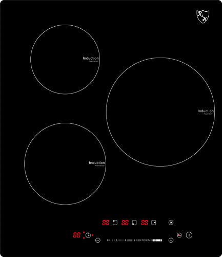 K&H® 3 Zonen 45cm SLIDER Control Induktionskochfeld Autark Eingebaut 45-IN-5000SL von K&H