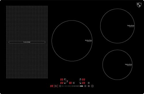 K&H® 5 Zonen FLEX Induktionskochfeld 80cm Autark Eingebaut 80-IN-9200FLX von K&H