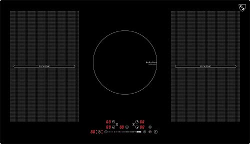 K&H® 5 Zonen FLEX Induktionskochfeld 90cm Autark Eingebaut 90-IN-9400FLX von K&H