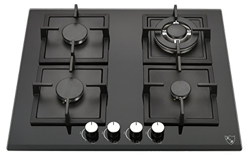 K&H 4 Zonen Glas Gaskochfeld 60cm Wok Brenner Erdgas Autark Eigebaut mit Thermoelement-Flammenaustrittssystem 4Z-KHG K&H 4 Zonen Glas Gaskochfeld 60cm Wok Brenner Erdgas Autark Eigebaut mit Thermoelement-Flammenaustrittssystem 4Z-KHG von K&H