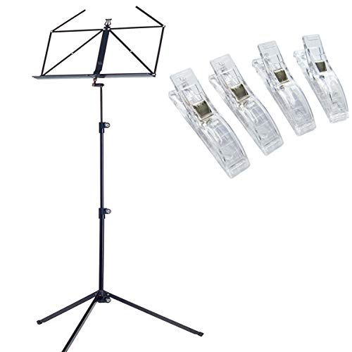 K&M 100/1 Notenständer in Schwarz + 4X keepdrum Notenklammern K&M 100/1 Notenständer in Schwarz + 4X keepdrum Notenklammern von K&M