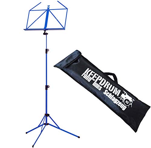 K&M 100/5 Notenständer Notenpult Blau + Keepdrum Tasche K&M 100/5 Notenständer Notenpult Blau + Keepdrum Tasche von K&M