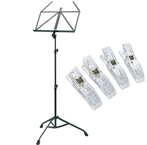 K&M 107 Notenständer Notenpult Schwarz + keepdrum Notenklammern 4 Stück K&M 107 Notenständer Notenpult Schwarz + keepdrum Notenklammern 4 Stück von K&M