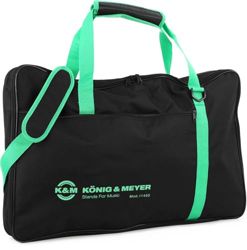K&M 11450 Tragetasche Schwarz - reißfestes und wasserabweisendes Nylongewebe - 2 Innenfächer und Vortasche von K&M