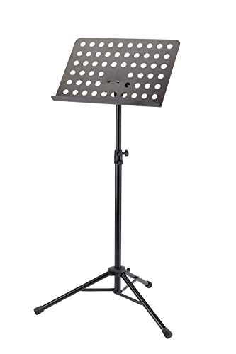 K&M 11940 Orchesterpult Schwarz – Notenständer von 74 - 127 cm ausziehbar – Gelochte Notenablage mit Schnellverschluss K&M 11940 Orchesterpult Schwarz – Notenständer von 74 - 127 cm ausziehbar – Gelochte Notenablage mit Schnellverschluss von K&M