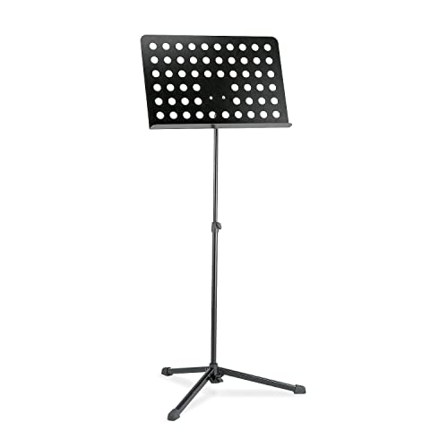 K&M 12179 Orchesternotenpult Schwarz – Notenständer von 61 - 108 cm ausziehbar – klappbare, gelochte Notenplatte K&M 12179 Orchesternotenpult Schwarz – Notenständer von 61 - 108 cm ausziehbar – klappbare, gelochte Notenplatte von K&M