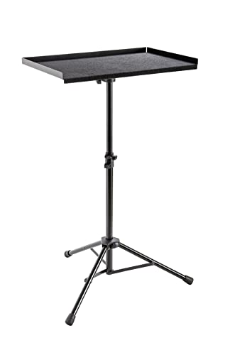 K&M 13500 Percussion-Ablagetisch Schwarz – 57,3 cm x 37,3 cm Tischplatte – Stahl – höhenverstellbare Ablage für Zubehör von K&M