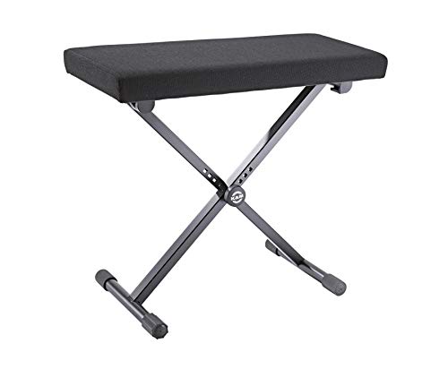 K&M 14076 Keyboardbank Schwarz aus Stahl, Stoff - Polstersitz mit breiter Sitzfläche - flach zusammenlegbar K&M 14076 Keyboardbank Schwarz aus Stahl, Stoff - Polstersitz mit breiter Sitzfläche - flach zusammenlegbar von K&M