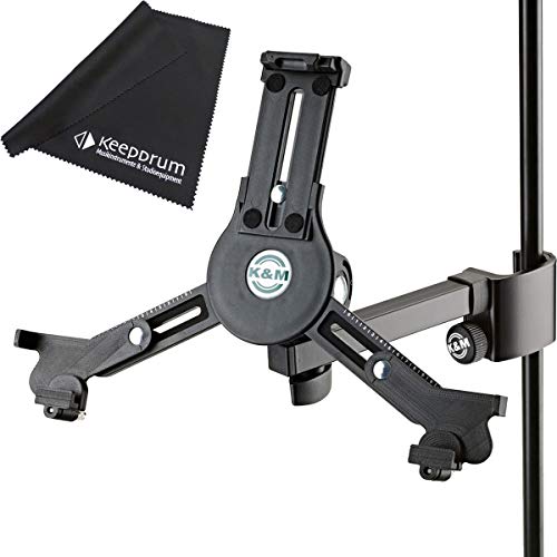 K&M 19791 Tablet-Halterung PC Stativhalter + keepdrum Mikrofasertuch von K&M