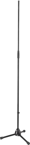 K&M 20125 MikrofonStativ L Schwarz Stahl - bis 181 cm Höhe für große Musiker - Halterung für Mikrofon - robuste Füße von K&M