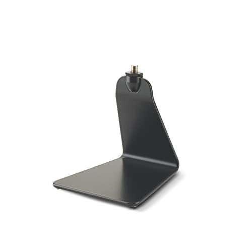 K&M 23250 Tisch-Stativ Schwarz – 14,2 cm Höhe – 3/8“ Gewindeanschluss – Flat Line Design aus Stahl, beschriftbar von K&M