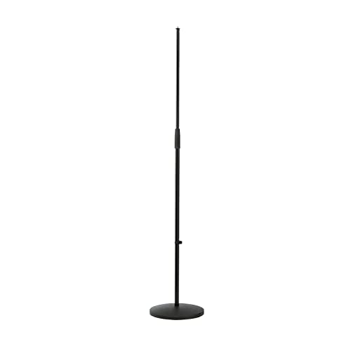 K&M 260/1 Mikrofonstativ Schwarz – Solostativ mit Trittschalldämpfung - 87 - 157,5 cm ausziehbar – 3/8“ Gewindeanschluss von K&M