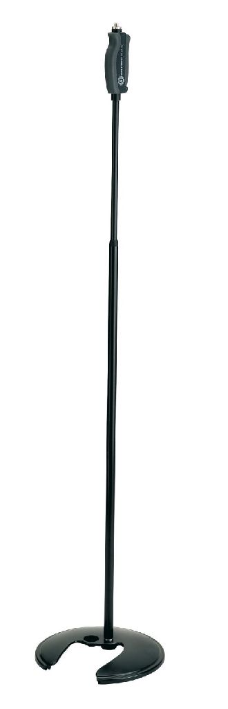 K&M 26075 Stapelbares Einhand-Mikrofonstativ, schwarz von K&M