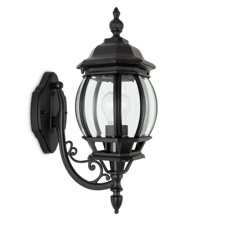 Außenwandlampe Andrew Kristallglas stehend schwarz von K.S. Verlichting