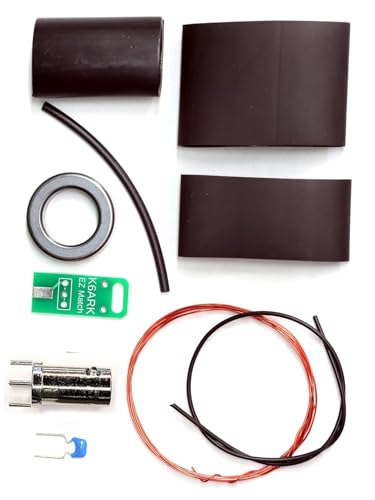 K6ARK EZ Match Antennen-Kit mit BNC-Stecker, Magnetdraht, Schrumpfschläuchen, elektronischen Komponenten (BNC-Buchse) von K6ARK Portable Radio