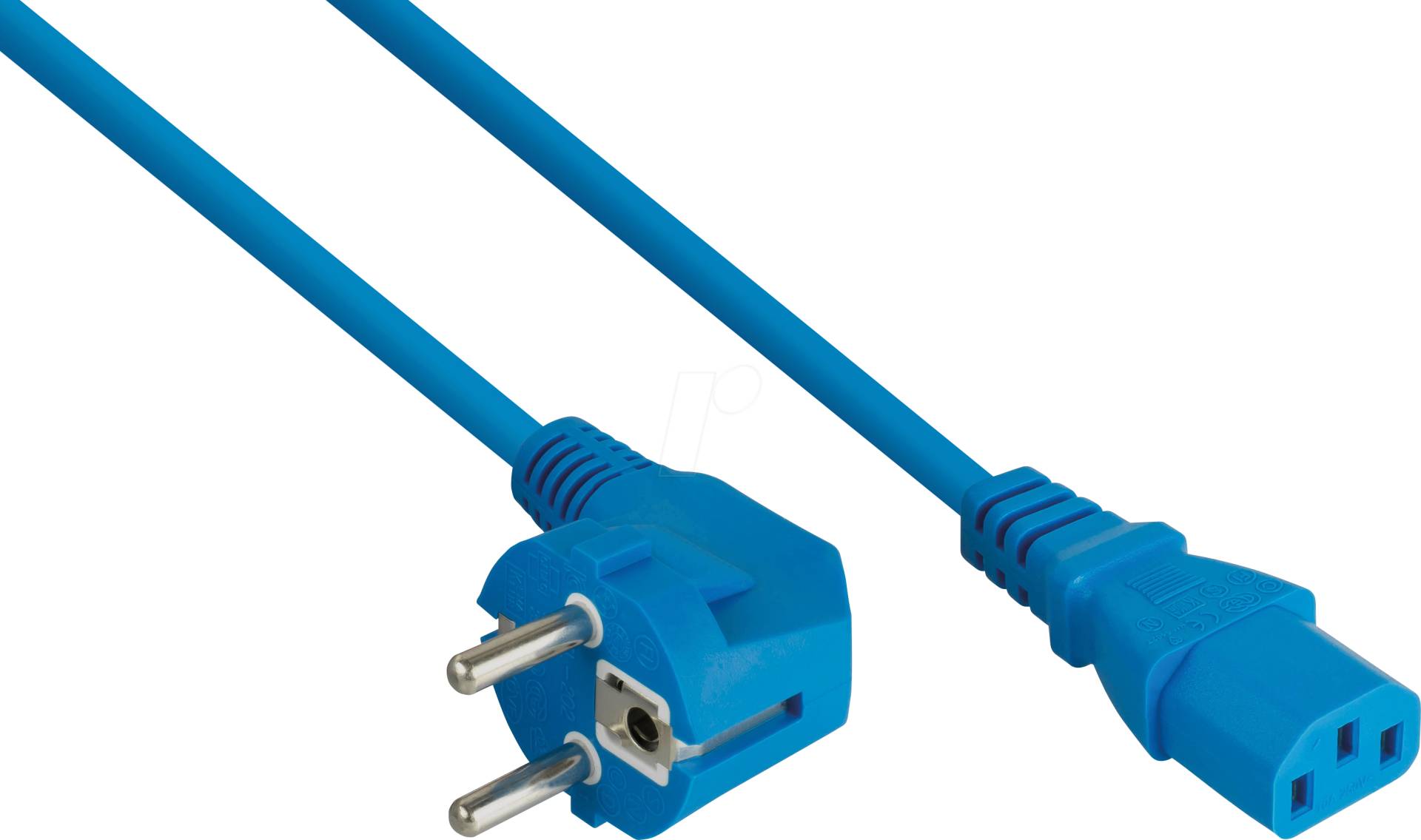 KM SK0130-B018 - Netzkabel Schutzkontakt-Stecker Typ E+F, Buchse C13, 1,8m von KABELMEISTER