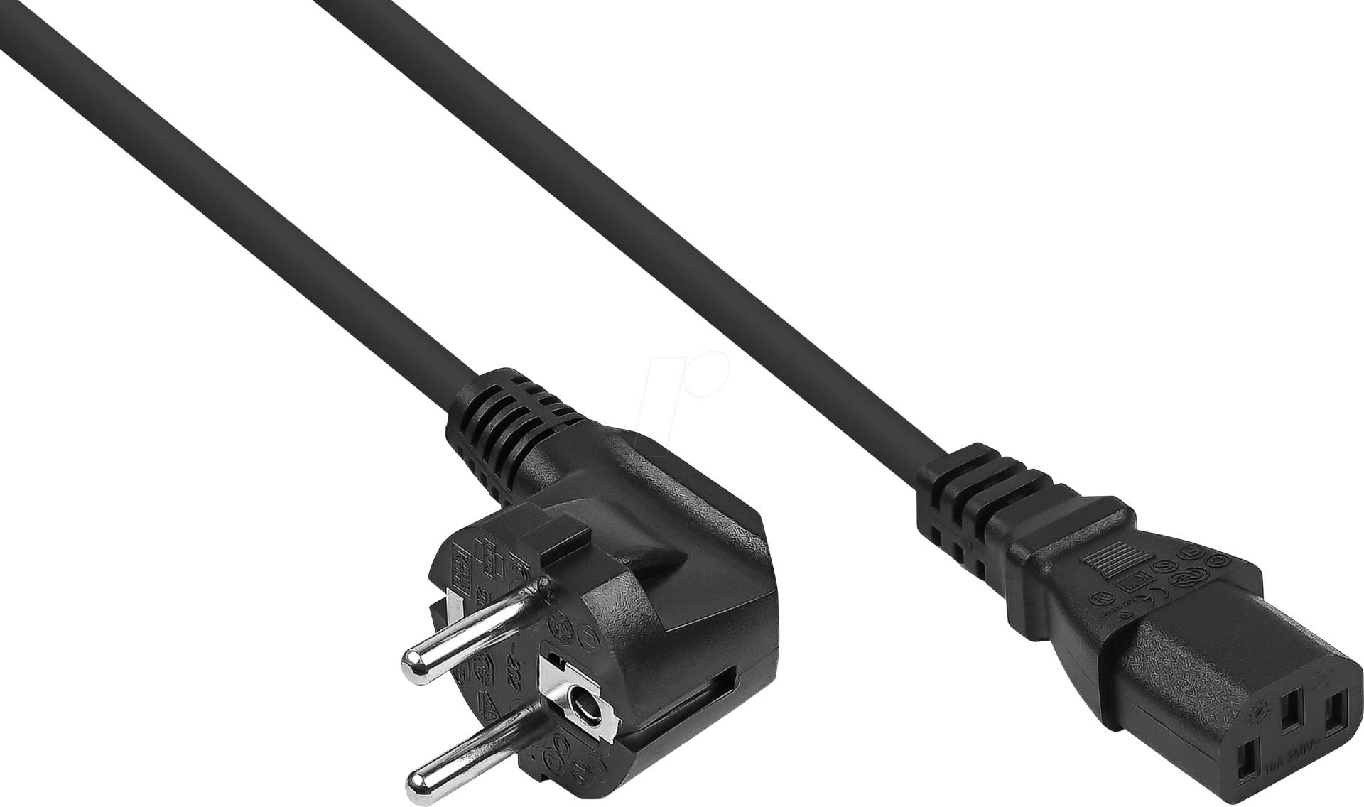 KM SK0130-S018 - Netzkabel Schutzkontakt-Stecker Typ E+F, Buchse C13, schwa, 1,8 KM SK0130-S018 - Netzkabel Schutzkontakt-Stecker Typ E+F, Buchse C13, schwa, 1,8 von KABELMEISTER